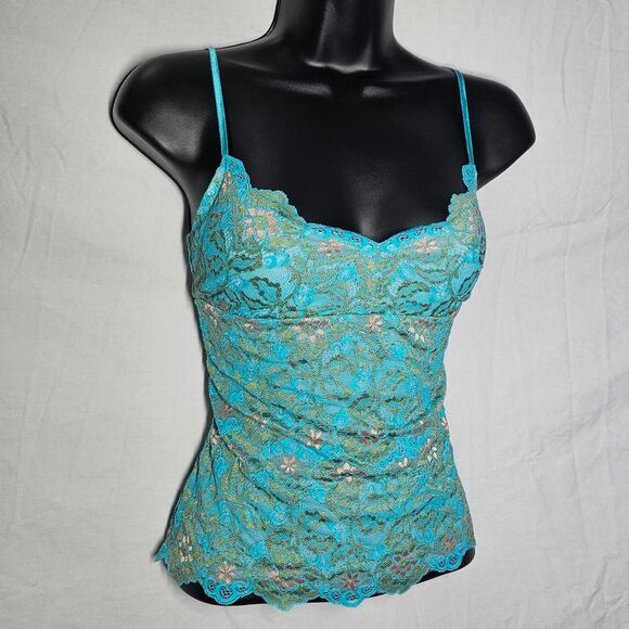 Vintage y2k Italian lace blue fairy whimsigoth tank top - Picture 1 of 4
